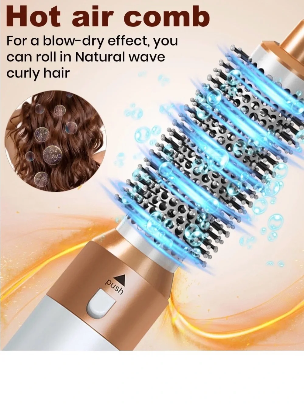 5 in 1 hair dryer brush set hot air brush curling wands